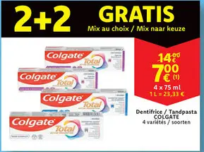 Offre: Dentifrice / Tandpasta COLGATE
