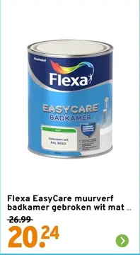Aanbieding: Flexa EasyCare muurverf badkamer gebroken wit