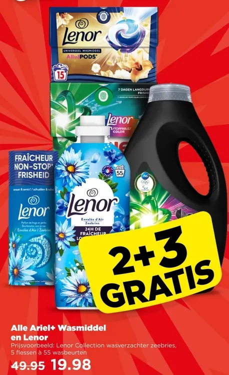 Ariel+ Wasmiddel en Lenor