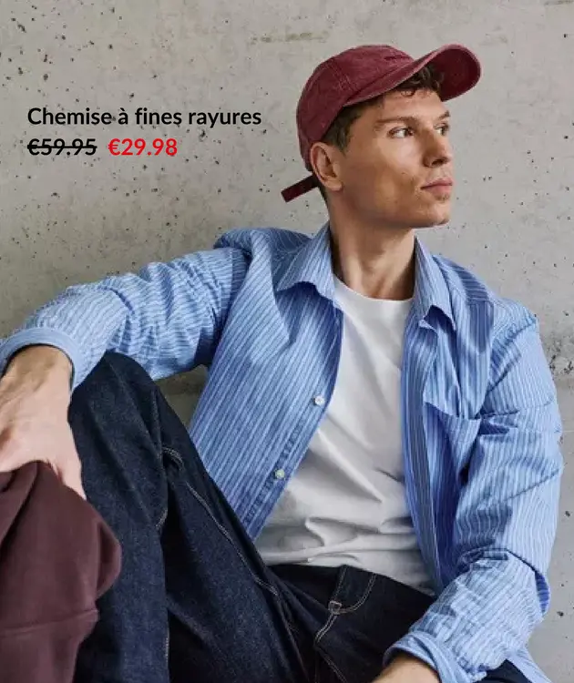 Offre: Chemise à fines rayures