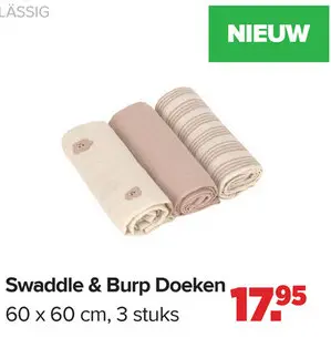 Aanbieding: Swaddle & Burp Doeken
