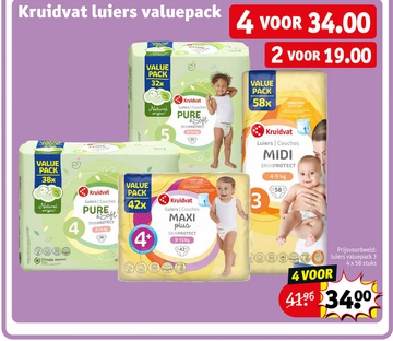 Aanbieding: Kruidvat luiers valuepack