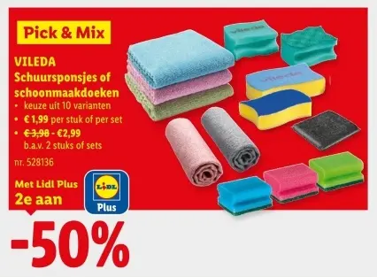 Promotie: Schuursponsjes of schoonmaakdoeken