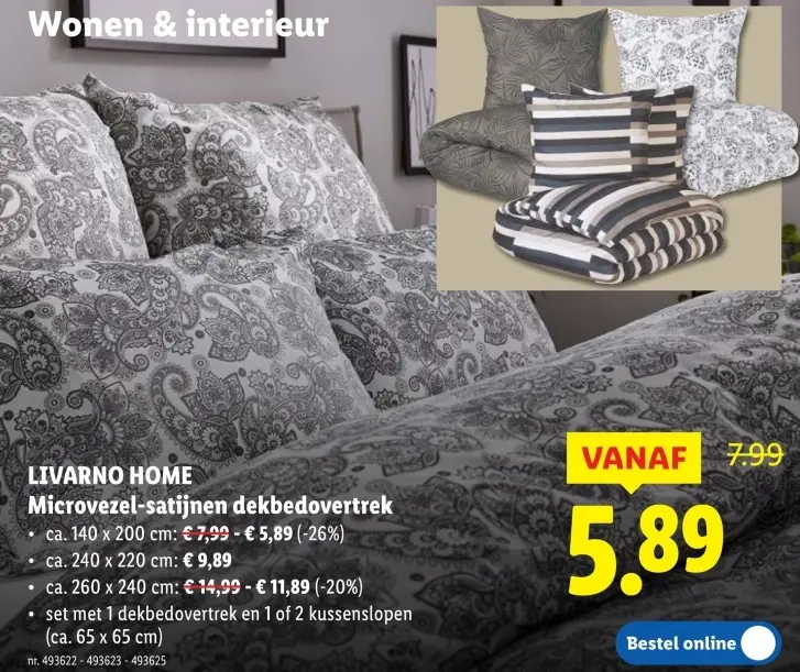 Promotie: Microvezel-satijnen dekbedovertrek