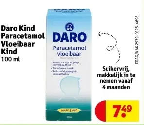 Aanbieding: Daro Kind Paracetamol Vloeibaar