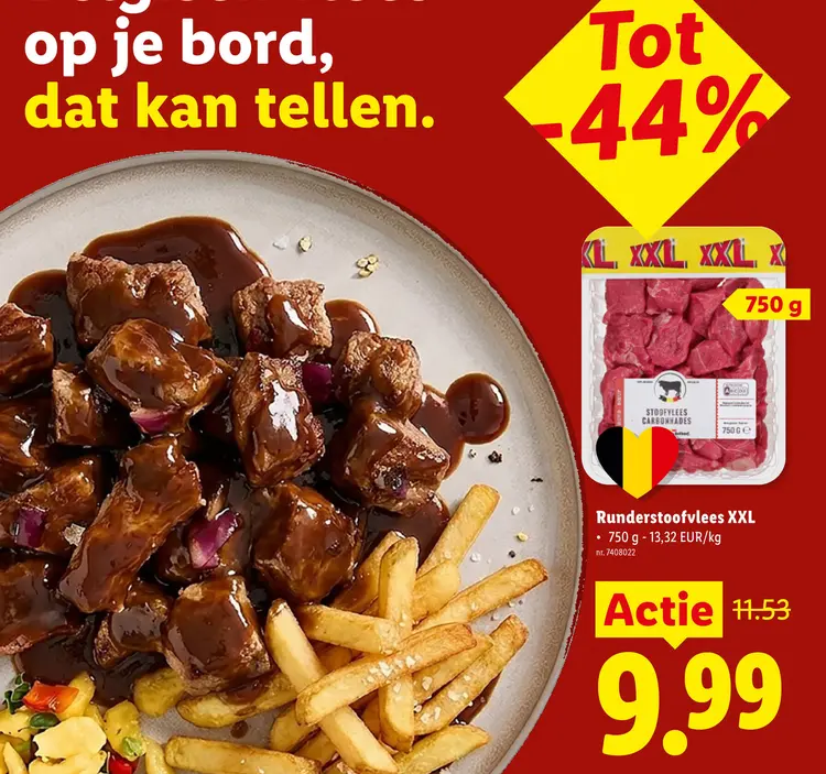 Promotie: Runderstoofvlees XXL