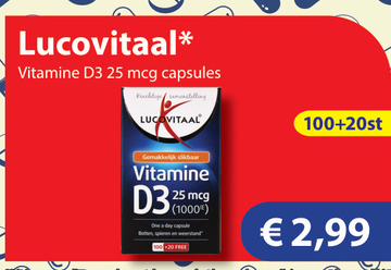 Aanbieding: Lucovitaal* Vitamine D3 capsules