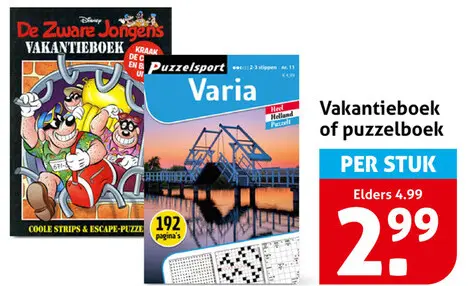Aanbieding: Vakantieboek of puzzelboek