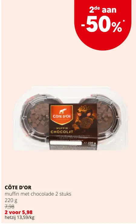 Promotie: Muffin met chocolade