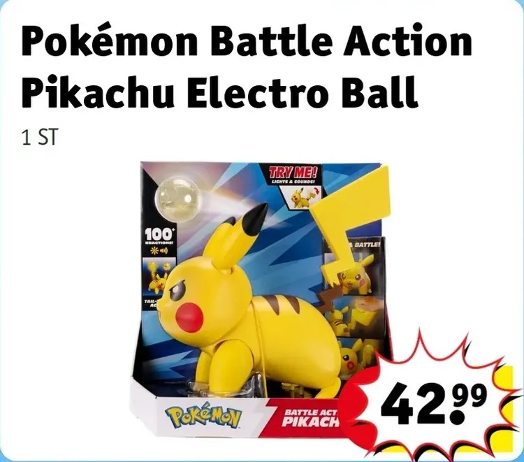 Aanbieding: Battle Action Pikachu Electro Ball