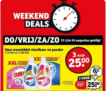 Aanbieding: Omo wasmiddel vloeibaar en poeder