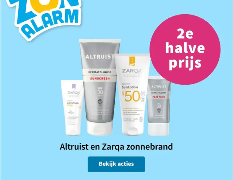 Aanbieding: Altruist en Zarqa zonnebrand