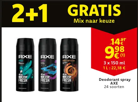 Aanbieding: Deodorant spray