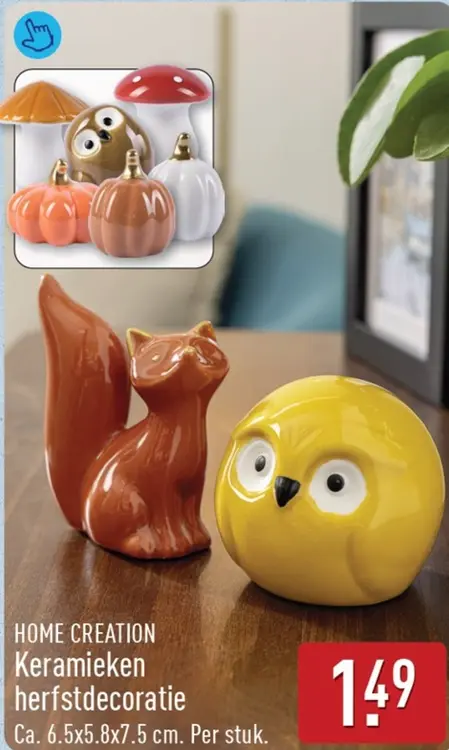 Aanbieding: Keramieken herfstdecoratie