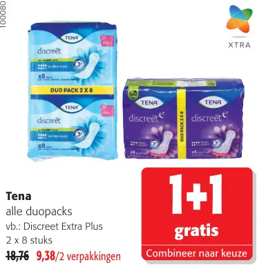 Promotie: Tena alle duopacks