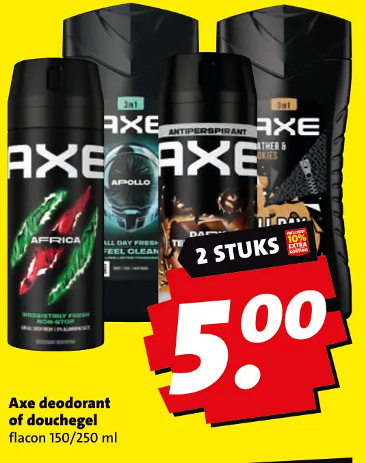 Aanbieding: Axe deodorant of douchegel