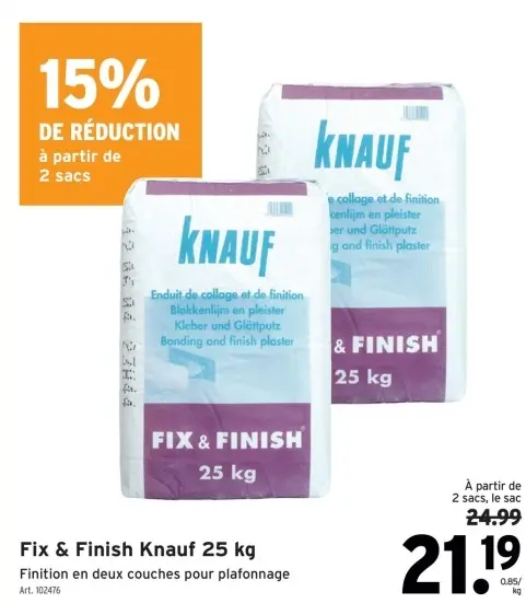 Offre: Fix & Finish Knauf