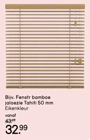 Aanbieding: Fenstr bamboe jaloezie Tahiti