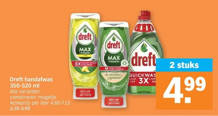 Promotie: Handafwas 350-520 ml