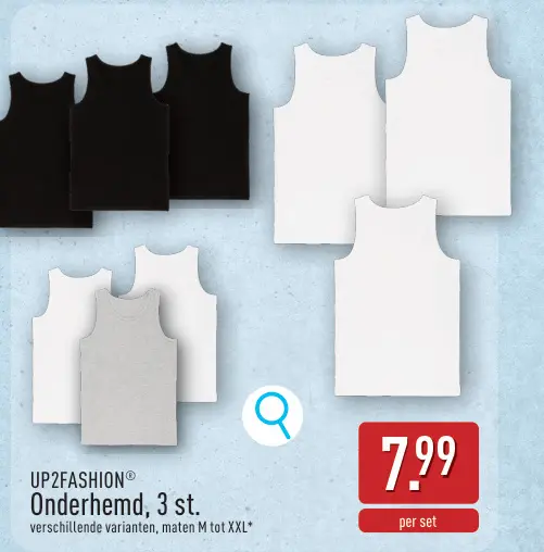 Promotie: UP2FASHION® Onderhemd, 3 st.