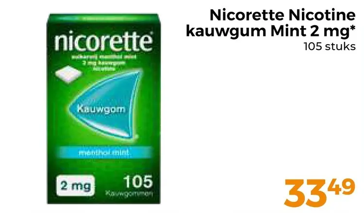 Aanbieding: Nicotine kauwgum Mint 2 mg