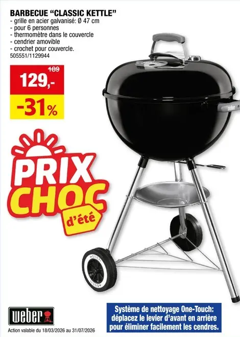 Offre: Weber Original Kettle 47cm