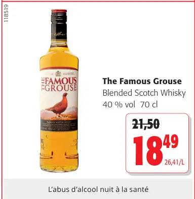 Offre: The Famous Grouse Blended Scotch Whisky