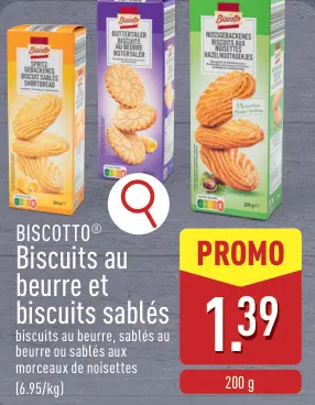 Offre: Biscuits au beurre et biscuits sablés