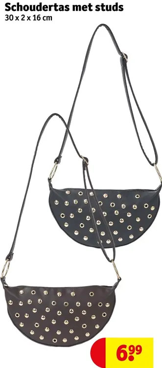 Promotie: Schoudertas met studs