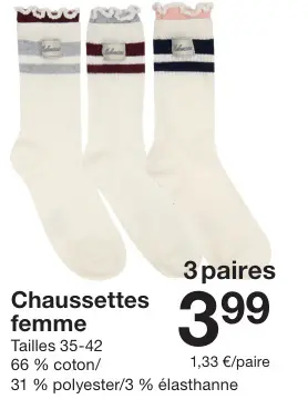 Offre: Chaussettes femme / homme
