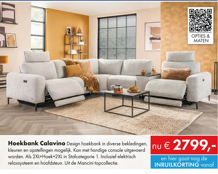 Aanbieding: Calavino hoekbank