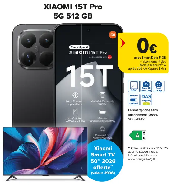 Offre: XIAOMI 15T Pro 5G 512 GB