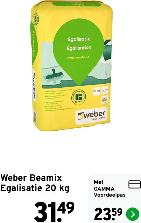 Aanbieding: Egalisatie 20 kg