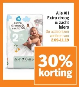 Aanbieding: Alle AH Extra droog & zacht luiers