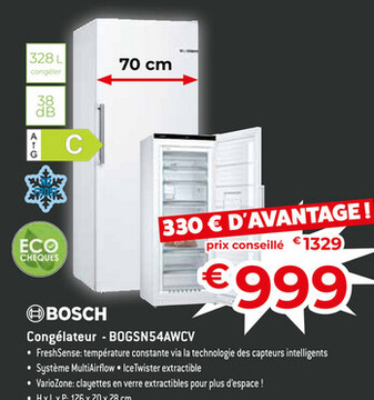 Offre: Congélateur - BOGSN54AWCV