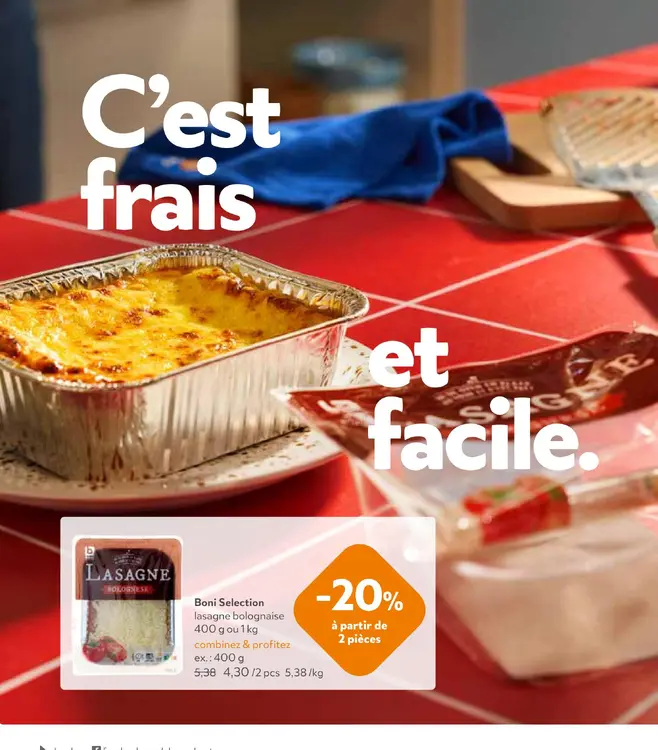 Offre: Lasagne bolognaise
