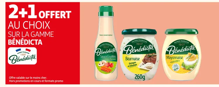 Offre: Sauces Bénédicta