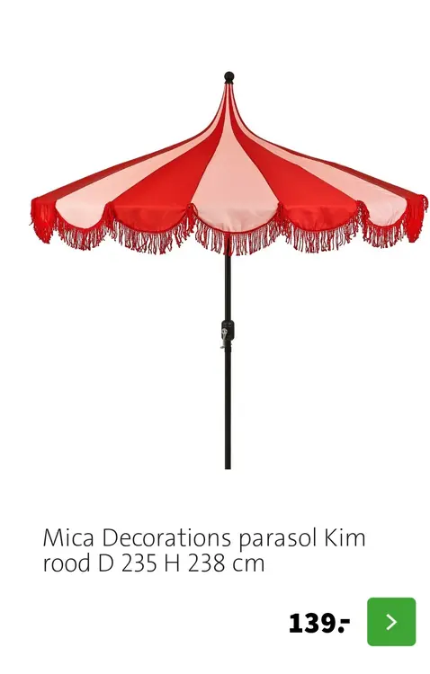 Aanbieding: Mica Decorations Parasol Kim