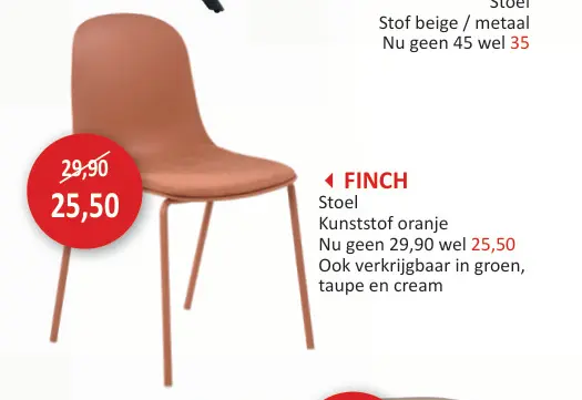 Promotie: Finch Stoel