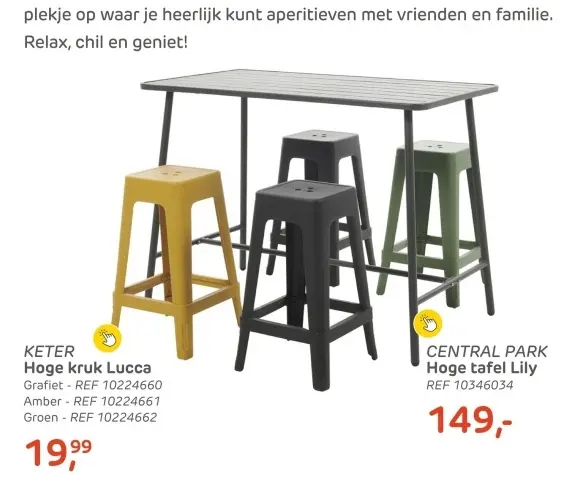 Aanbieding: Hoge kruk Lucca