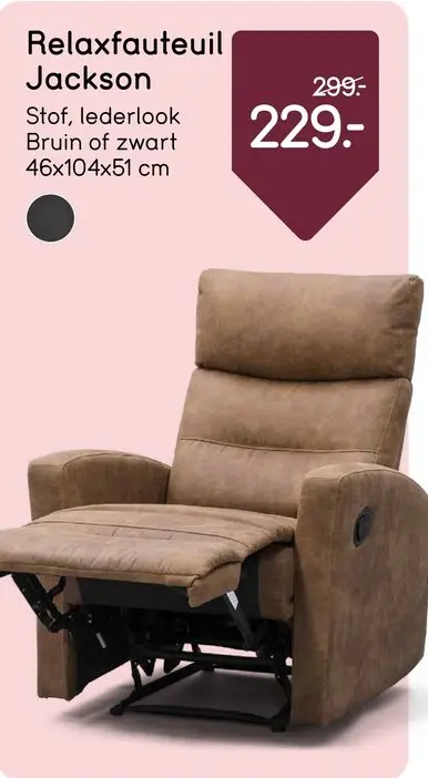 Promotie: Relaxfauteuil Jackson