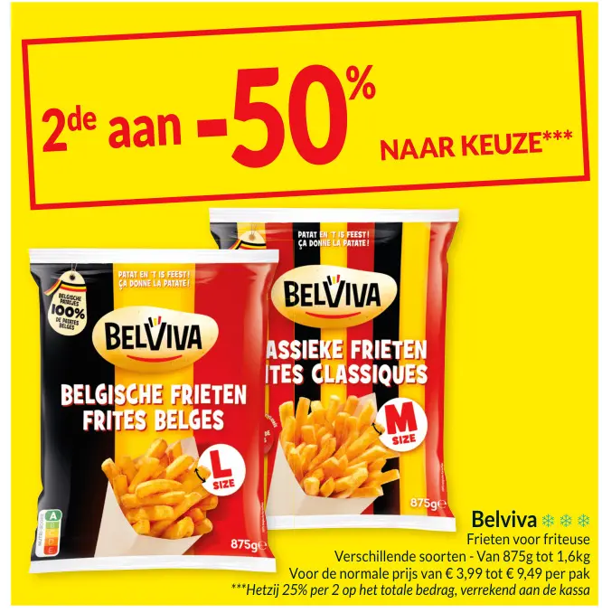 Promotie: Frieten voor friteuse