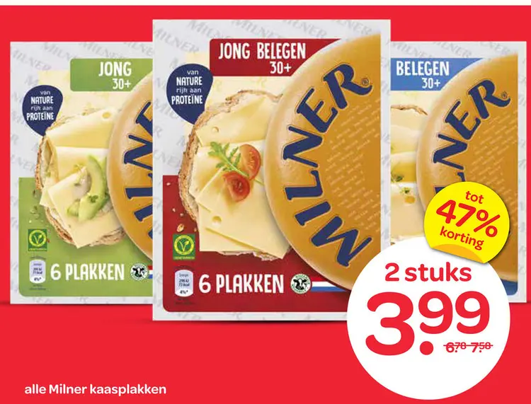 Aanbieding: Milner kaasplakken