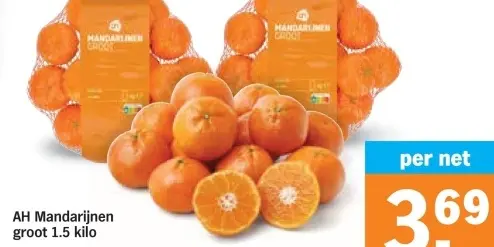 Aanbieding: Mandarijnen groot 1,5 kilo