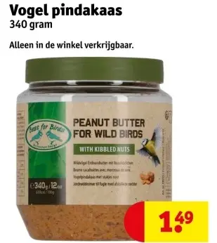 Aanbieding: Vogel pindakaas