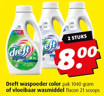 Aanbieding: Dreft waspoeder color pak