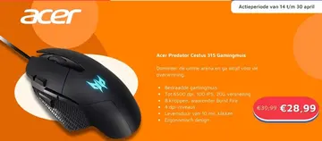Aanbieding: Acer Predator Cestus 315 Gamingmuis