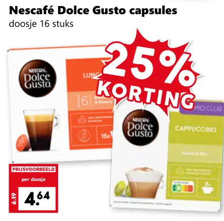 Aanbieding: Nescafé Dolce Gusto capsules