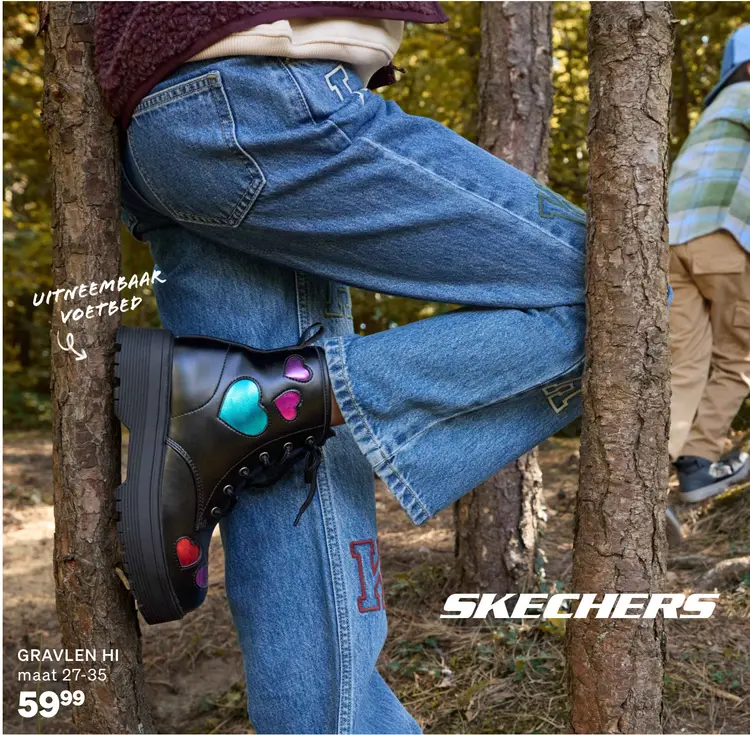 Aanbieding: Skechers Gravlen Hi Hearts Veterboots zwart