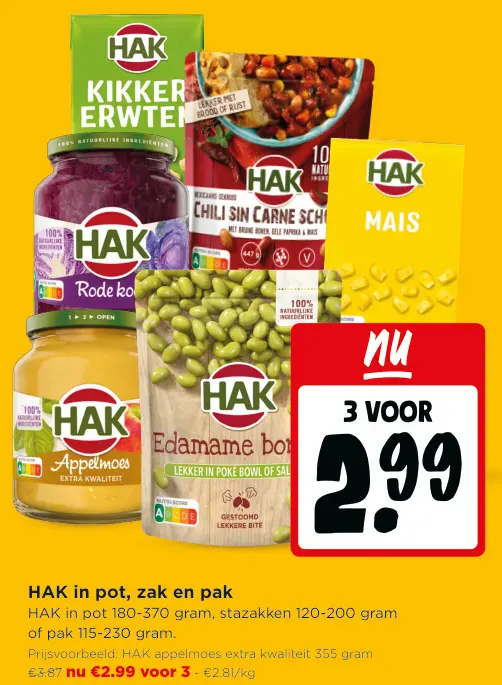 Promotie: Groenten in pot, zak en pak